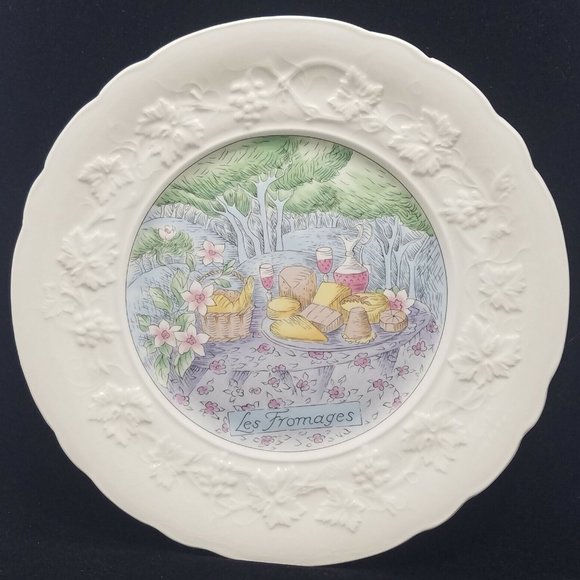 Gien France LES SAVEURS Salad Dessert Plates 8.5" Marie Pierre Boitard SET OF 4 - Picture 1 of 12